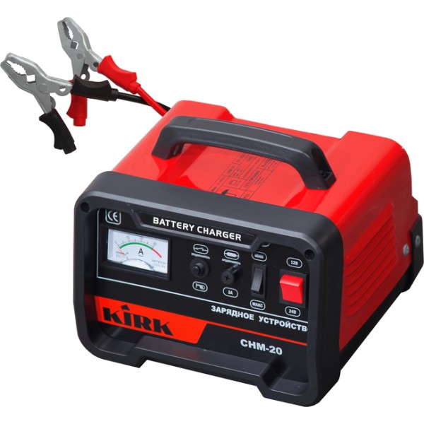 Зарядное устройство, 220В, 12В/9,6А-24В/7,5А, АКБ 20-200Ач CHM-200 KIRK (шт)	