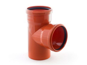 Тройник для наружной канализации 110/110х87 РосТурПласт, арт.11678 