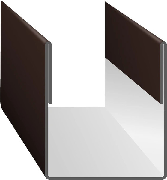 Планка торцевая (фасадная) на ПС20/ Эконом-Плюс-Пэ-RAL8017 (2м)