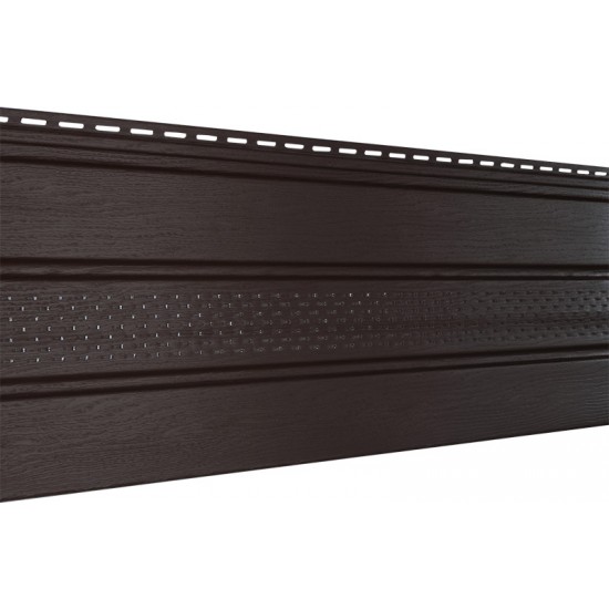 Соффит (ПВХ) 0300 Н перфорированный частично 497С, коричневый