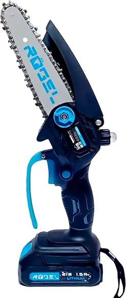 Пила цепная аккумуляторная ROGEL, 21В, 1500мАч, шина 150мм/6", скорость цепи 6,5м/с, кейс CCSR-1506
