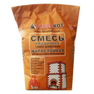 Смесь "Терракот" Глино-шамотная штукатур. жаростойкая высокопроч. 5кг