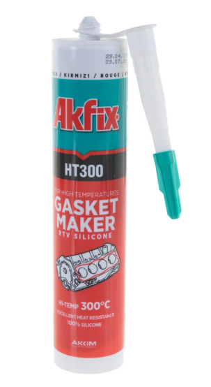 Akfix НТ300 Термостойкий силикон 310мл. Красный