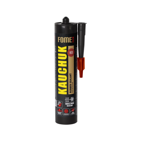 Герметик каучуковый FOME FLEX " KAUCHUK " (красн) 300мл.