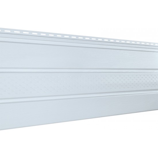 Соффит (ПВХ).0300.H. перфорированный частично, 003, белый