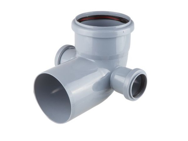 Колено для внутренней канализации 110/50/50х87 левый/правый РосТурПласт,