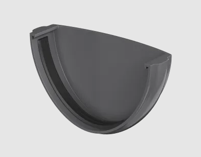 Заглушка желоба D125х82, серый, ТН