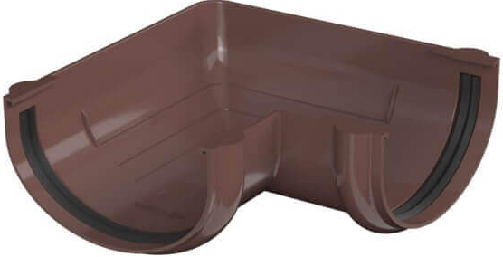 Угол желоба, темно-коричневый D-120мм/90° (ТН Оптима)