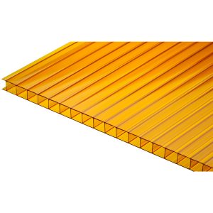 Поликарбонат сотовый желтый 4х1050х1000