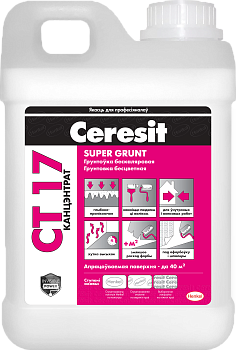 Грунтовка Ceresit CT 17 SuperGrunt бесцветная, 5л