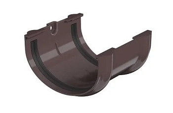 Соединитель желоба, темно-коричневый D-120мм (ТН Оптима)