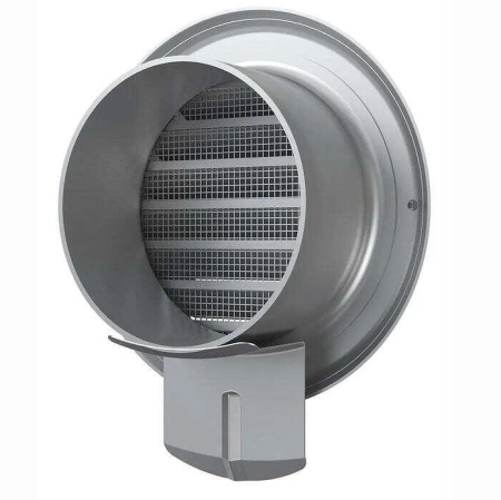 Выход стенной вентиляционный вытяжной металлический с фланцем D100мм ERA