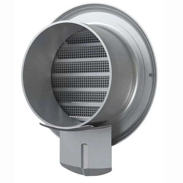 Выход стенной вентиляционный вытяжной металлический с фланцем D100мм ERA