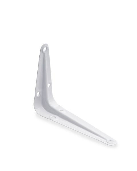 CV501859 Кронштейн стальной с ребром жесткости, белый 150x200мм