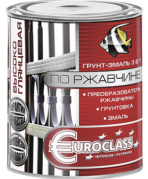 Грунт-эмаль по ржавчине "EUROCLASS" синяя 0,9кг