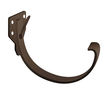 Держатель желоба карнизный (короткий) D120х63 RAL8017 (коричневый)