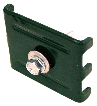 Комплект крепежа (саморез 5,5*32, скоба 40*40, пластиковый вкладыш) RAL 6005