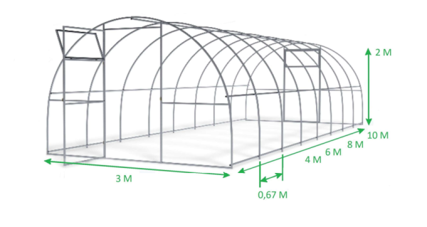Каркас теплицы Садовод Элит 40, 4м