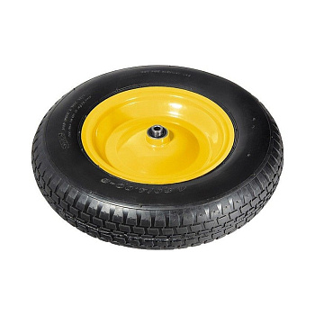 Колесо пневматическое Palisad 4.80/4.00-8, D380мм, длина оси 90мм, внутренний диаметр подшипника 20м