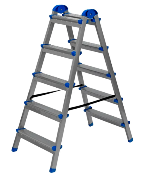 Стремянка 5 ступеней, оцинкованная двухсторонняя П063/5