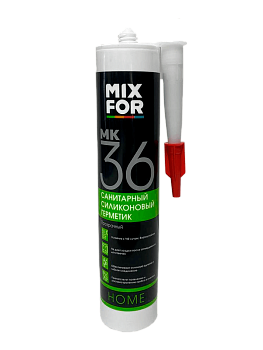 Герметик "MIXFOR MK-36 Sanitary Sillicone" 260мл белый