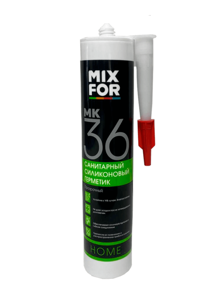Герметик "MIXFOR MK-36 Sanitary Sillicone" 260мл белый