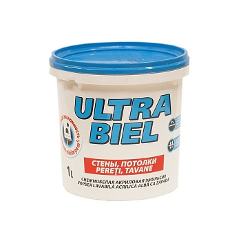 Краска акриловая для потолков Sniezka Ultra Biel 1л.
