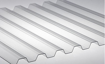 Профилированный поликарбонат МП20(У) 0,8 мм Прозрачный 1,15*2м