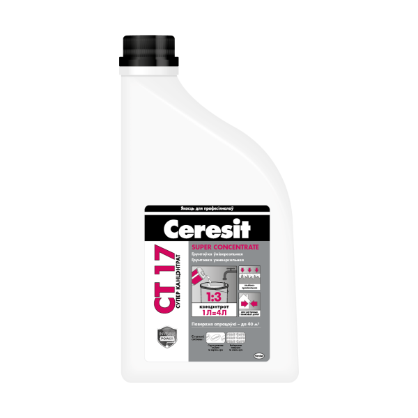 Грунтовка Ceresit CT 17 СУПЕР концентрат, 1л (1кг)