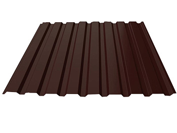 Профильный лист МП 20 (h=2,0м/b=1,15м/толщ.=0,4мм) Пэ-RAL8017 (коричневый) грунт в цвет