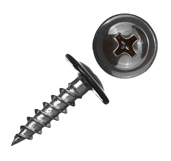 Саморезы прессшайба острые 4,2*16 темно-серый (40 шт.)