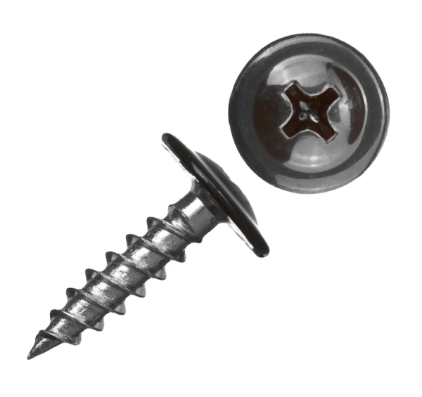 Саморезы прессшайба острые 4,2*16 темно-серый (40 шт.)