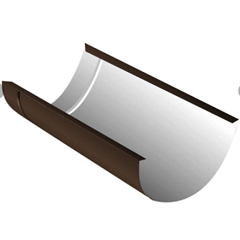 Желоб водосточный D120х63х3000 0,45 RAL8017 (коричневый)