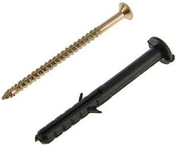 Дюбель быстрого монтажа с гвоздевым шурупом, грибов. 6х80, нейлон (в упак. 50шт), арт.В009579