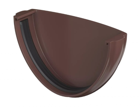 Заглушка желоба, коричневый, D125/82 ТН