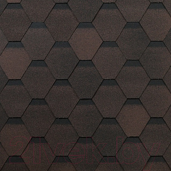 Гибкая черепица Технониколь Оптима, Соната коричневый, 6S4х21-0767