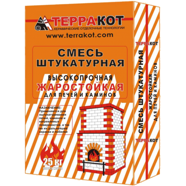 Смесь "Терракот" Глино-шамотная штукатур. жаростойкая высокопроч. 25кг