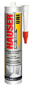 Герметик силиконовый универсальный HAUSER UNI белый 260мл, 02_0317423