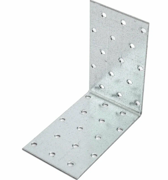 Уголок крепежный равносторонний 60х100х100 мм KUR белый цинк STARFIX, арт.SMP-26042-1	