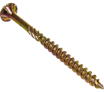 Саморез усиленный по дереву SKS, 6.0x120, потай, желт. цинк, арт.CV013054