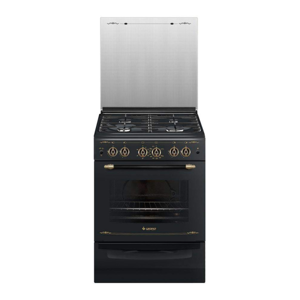 Плита газовая GEFEST ПГ 6100-02 0183 черная, ретро