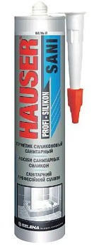 Герметик силиконовый санитарный HAUSER SANI белый 260мл, 02_0317422