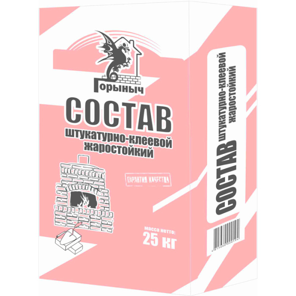 Штукатурно-клеевой жаростойкий состав Горыныч 25 кг, 02_0261546