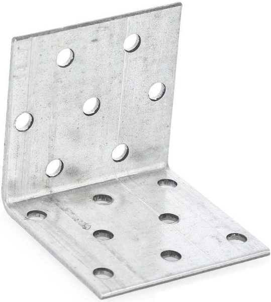 Уголок крепежный равносторонний 50х50х50 мм KUR белый цинк STARFIX, арт.SMP-25937-1