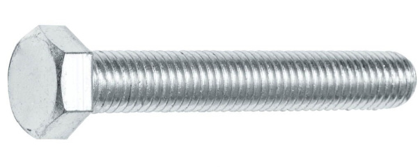 Болт М12х160 мм шестигр., цинк, кл.пр. 5.8, DIN 933 (15 шт в карт. уп.) STARFIX (SMC3-19613-15)