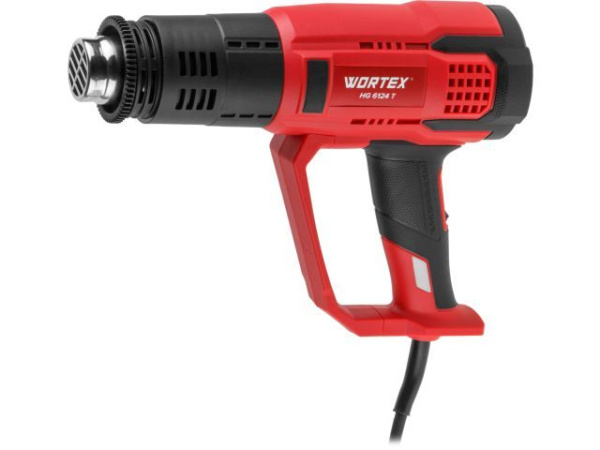 Термовоздуходувка WORTEX HG 6124 T в кор. + набор сопл 2000 Вт, 2 режима., 60-600 °С, арт. 1334742