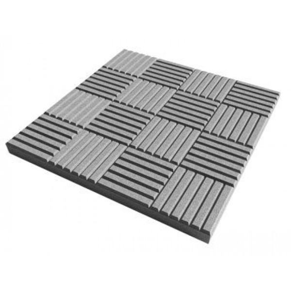 Тротуарная плитка "Шашка" (серая) 30х30х3см