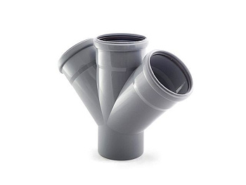 Крестовина для внутренней канализации 110/110/110/45 РосТурПласт, арт.36470