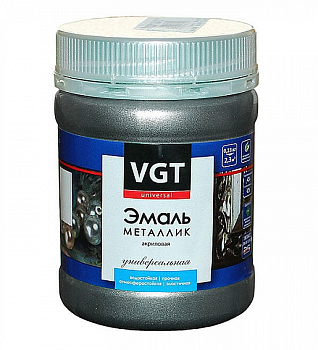 Эмаль ВД-АК-1179 универсальная "МЕТАЛЛИК" "жидкое серебро" 0,23 кг