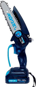 Пила цепная аккумуляторная ROGEL, 21В, 1500мАч, шина 150мм/6", скорость цепи 6,5м/с, кейс CCSR-1506